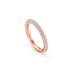 Nomination ENDLESS Ring aus 925er Silber, mit Cubic Zirkonia in Pave-Fassung verziert (011_Rosevergoldet-004_Grosse 11)
