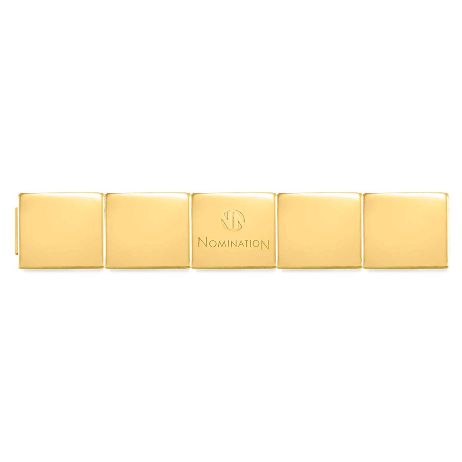 Nomination COMPOSABLE GLAM Grundband (13 Elemente) aus Edelstahl, PVD-beschichtet (012_(Gelb vergoldet))