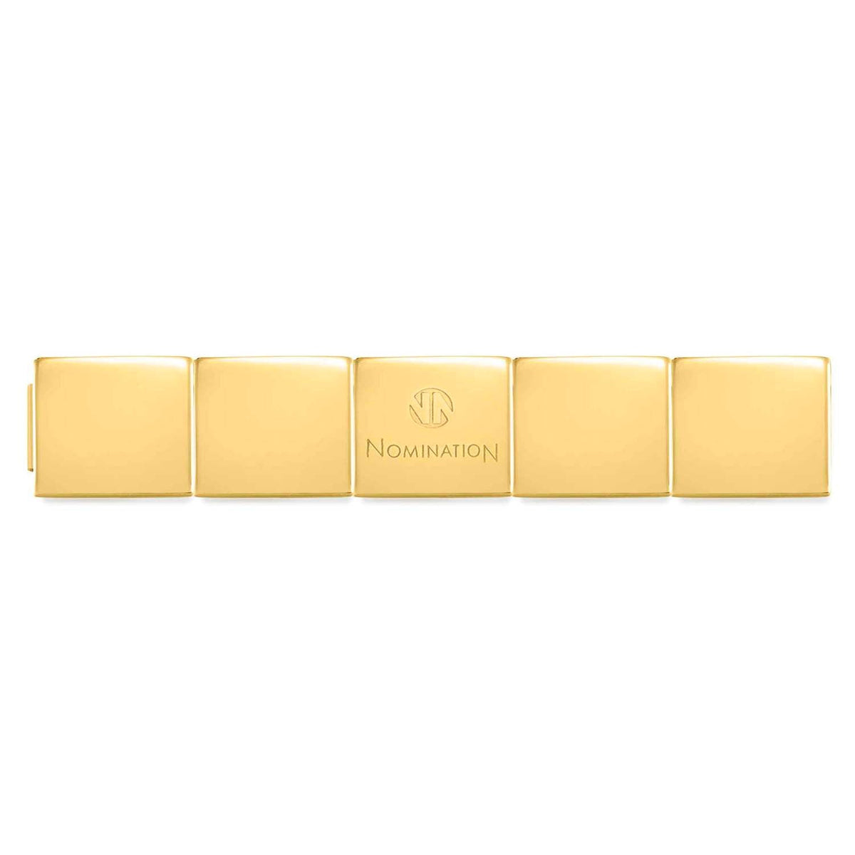 Nomination COMPOSABLE GLAM Grundband (13 Elemente) aus Edelstahl, PVD-beschichtet (012_(Gelb vergoldet))