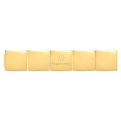 Nomination COMPOSABLE GLAM Grundband (13 Elemente) aus Edelstahl, PVD-beschichtet (012_(Gelb vergoldet))