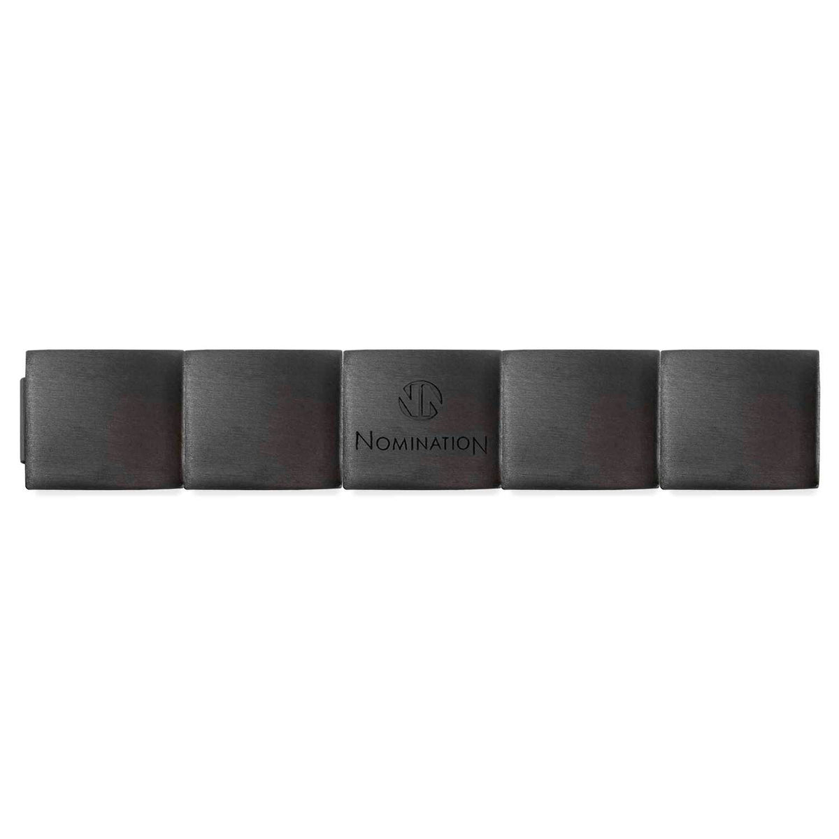 Nomination COMPOSABLE GLAM Grundband (13 Elemente) aus Edelstahl, PVD-beschichtet (049_(Schwarz, matt))