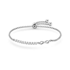 Nomination MILLELUCI Armband aus Edelstahl, mit Cubic Zirkonia verziert, dazu ein Schmuckelement (024_Unendliche)
