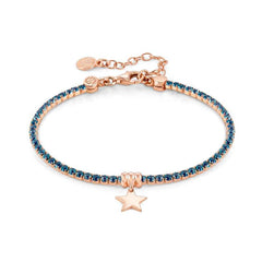 Nomination CHIC&CHARM COLORS EDITION Armband aus 925er Silber, rose vergoldet, mit Cubic Zirkonia verziert (028_(Stern, Blau))