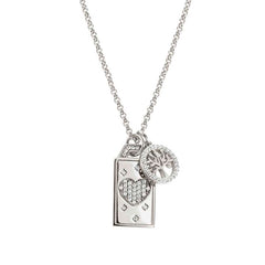 Nomination TALISMANI Halskette aus 925er Silber, mit Cubic Zirkonia und Edelsteinen verziert (021_(Let there be love,,,))