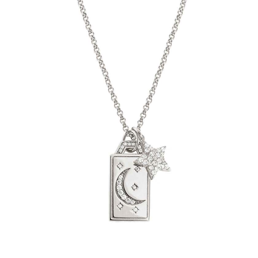 Nomination TALISMANI Halskette aus 925er Silber, mit Cubic Zirkonia und Edelsteinen verziert (024_(May all my dreams,,,))