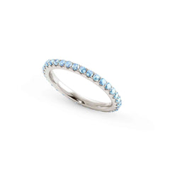 Nomination LOVELIGHT Ring aus 925er Silber, mit Cubic Zirkonia verziert (019_(Hellblau, Silber)-005_Grosse 13)