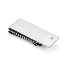 Nomination STRONG DIAMOND EDITION Geldscheinklammer aus Edelstahl (satiniert), mit Diamant verziert (009_(Diamant, Schwarz))