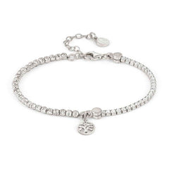 Nomination CHIC&CHARM CELEBRATION EDITION Kombi-Armband aus 925er Silber, halb mit Cubic Zirkonia besetzt, dazu Charm-Anhaenger (062_(Lebensbaum, Silber))