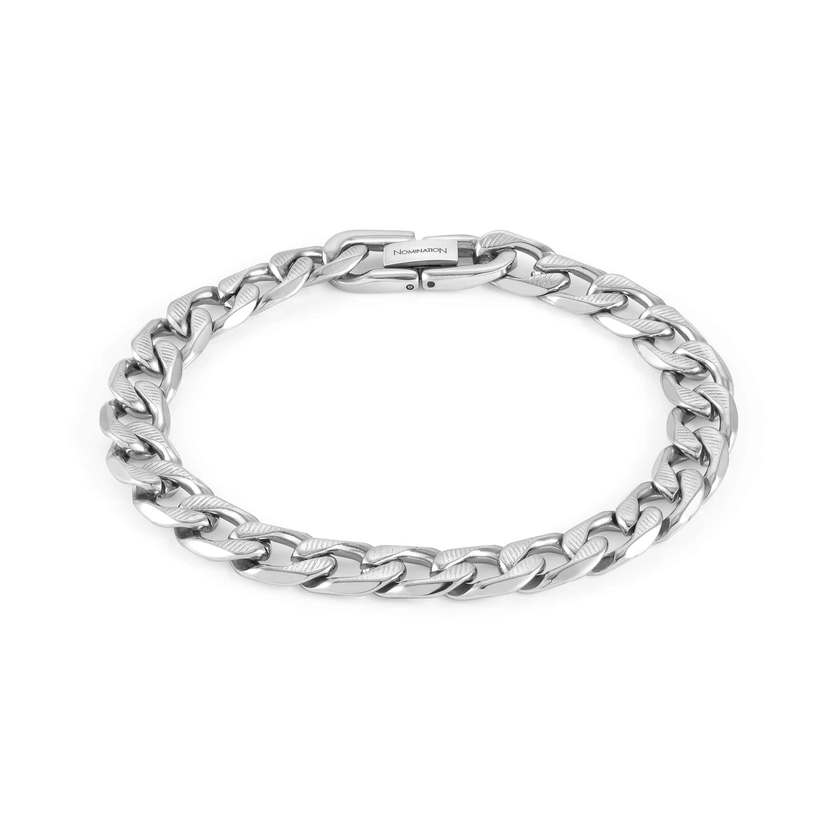 Nomination B-YOND Armband (Flachpanzerkette) aus Edelstahl (036_(MEDIUM))