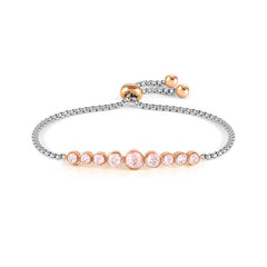Nomination MILLELUCI COLOUR Armband aus Edelstahl, mit Kristallen (Kreis) verziert (003_ROSA)
