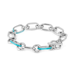 Nomination DRUSILLA NEW Armband aus Edelstahl, mit Cubic Zirkonia und Emaille verziert (028_Turkis)