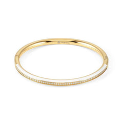 Nomination DRUSILLA NEW Armreif (L) aus Edelstahl, gold PVD-beschichtet, mit Cubic Zirkonia und Emaille verziert (000_Weiss)