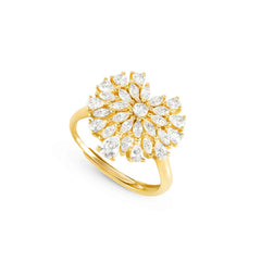 Nomination RAYOFLIGHT Ring aus 925er Silber, mit Cubic Zirkonia besetzt (006_Herz (Gelbgold))