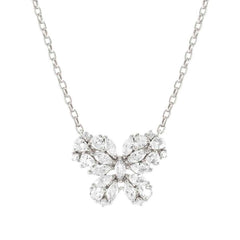 Nomination RAYOFLIGHT Halskette (L: 46cm) aus 925er Silber, dazu mit Cubic Zirkonia besetzter Anhaenger (040_(Schmetterling))