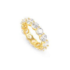 Nomination CHIC&CHARM JOYFUL Ring aus 925er Silber, mit Cubic Zirkonia (5mm) besetzt (012_(Gelb vergoldet)-008_Grosse 17)