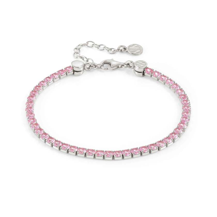 Nomination CHIC&CHARM JOYFUL Tennis-Armband aus 925er Silber, mit Cubic Zirkonia besetzt (017_(Rosa, Silber))