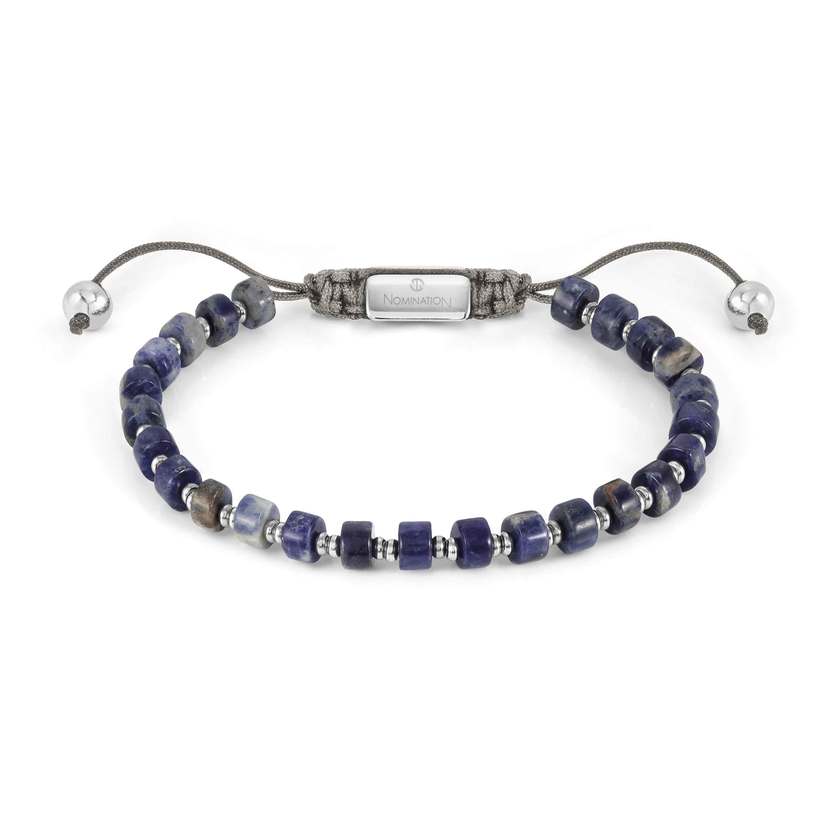 Nomination INSTINCTSTYLE Armband mit Edelstahl-Details und Edelstein-Beads (034_SODALITH)