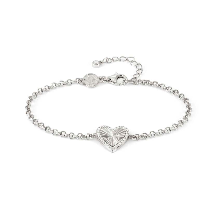 Nomination TRUEJOY Armband aus 925er Silber, dazu mit Cubic Zirkonia verziertes Schmuckelement (004_Herz)