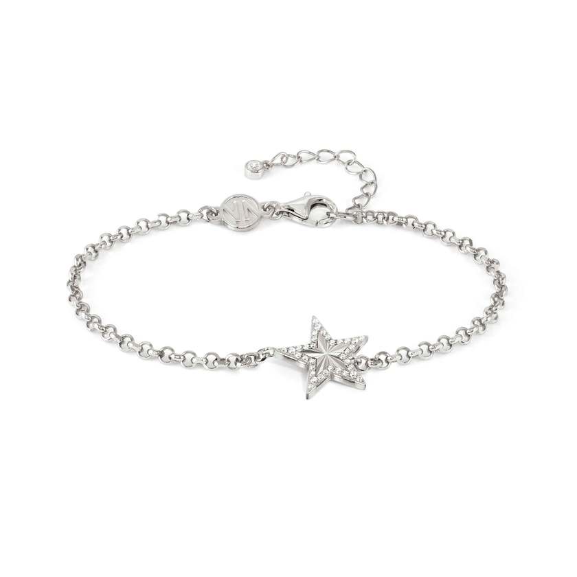 Nomination TRUEJOY Armband aus 925er Silber, dazu mit Cubic Zirkonia verziertes Schmuckelement (007_Stern (Silber))