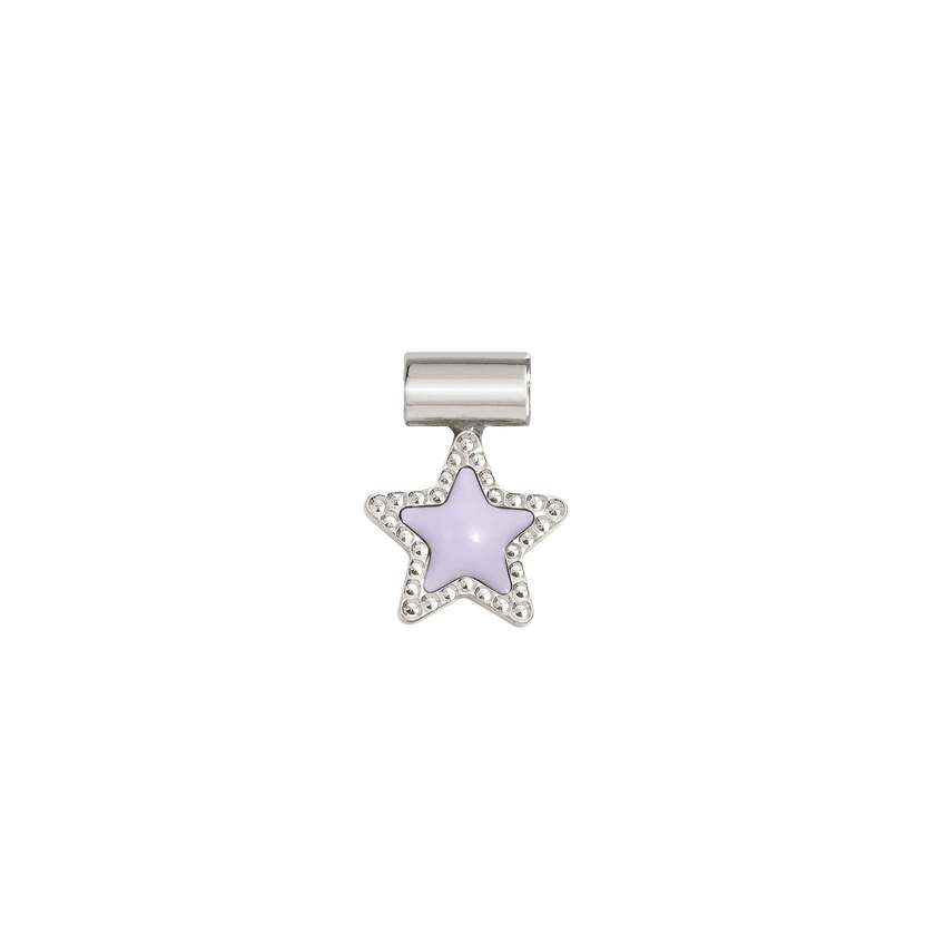Nomination SEIMIA CANDY Anhaenger aus 925er Silber, diamantiert und mit Emaille verziert (017_(Stern, Violett))