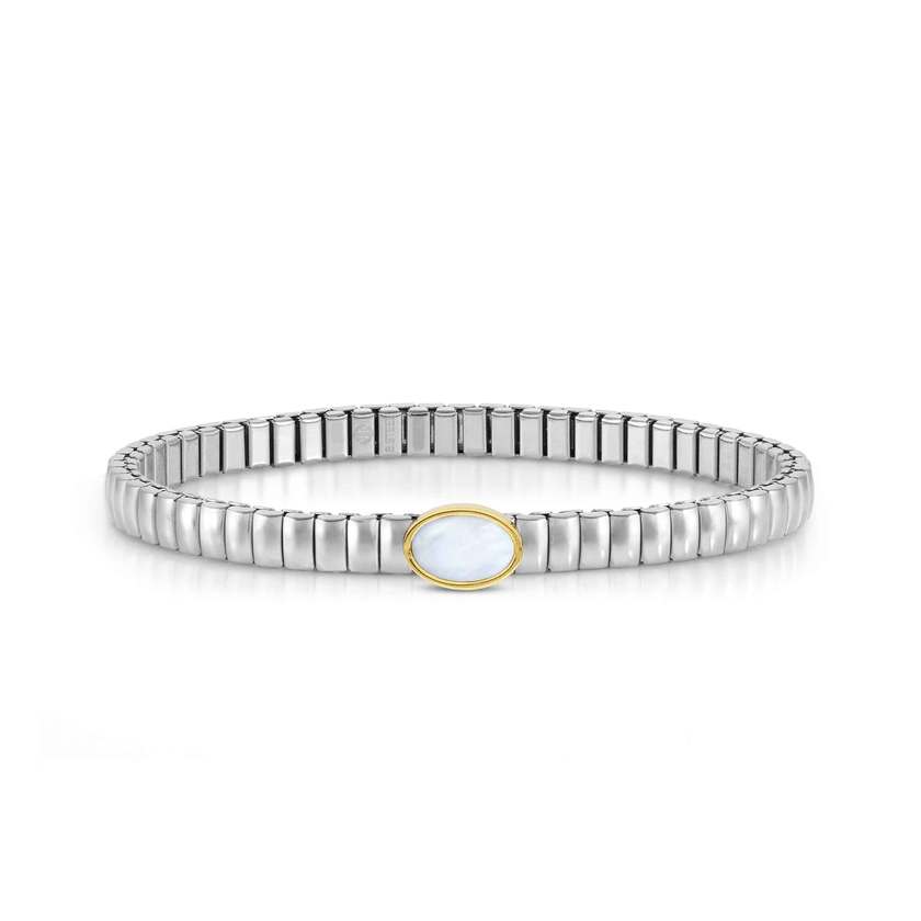 Nomination XTE XSMALL LIFE Armband aus Edelstahl, mit Edelsteinen verziert (126_(Oval, Perlmutt, Gelbgold))