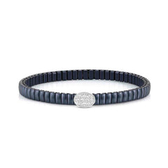 Nomination XTE XSMALL LIFE Armband aus Edelstahl, blau PVD-beschichtet, mit Cubic Zirkonia verziert (053_(Oval, Silver))