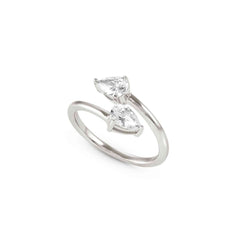 Nomination COLOUR WAVE 'Toi-et-Moi'-Ring aus 925er Silber, mit Cubic Zirkonia verziert (004_Grosse 11)