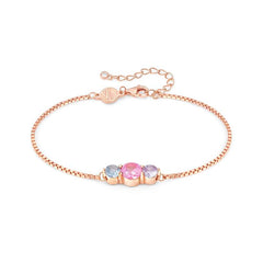 Nomination COLOUR WAVE 'Trilogy'-Armband aus 925er Silber, mit Cubic Zirkonia verziert (011_Rosevergoldet)