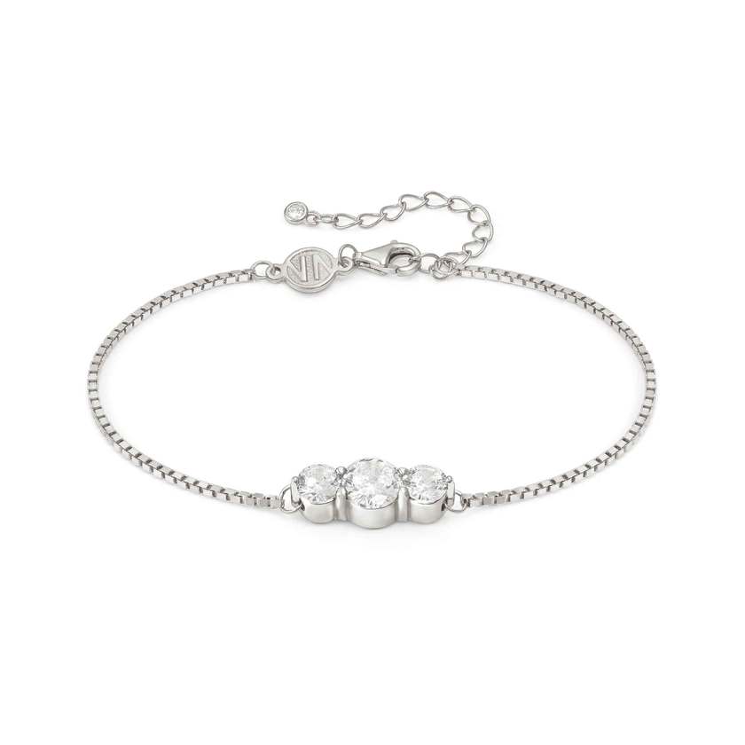 Nomination COLOUR WAVE 'Trilogy'-Armband aus 925er Silber, mit Cubic Zirkonia verziert (001_WEISS)