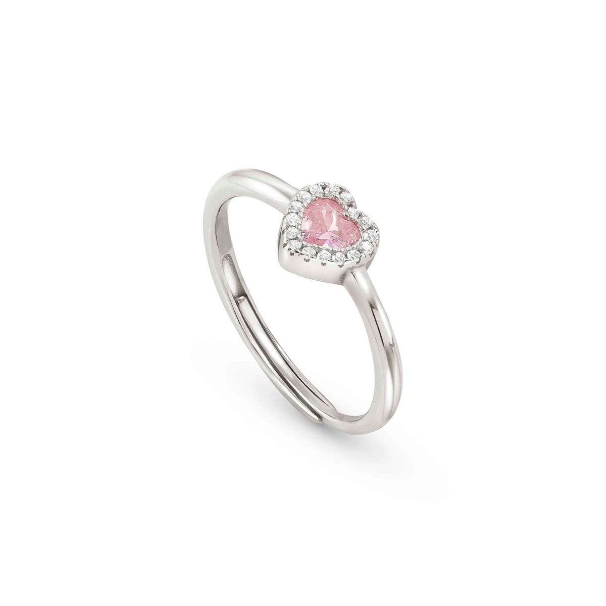 Nomination ALLMYLOVE Ring aus 925er Silber, dazu 1 mit Cubic Zirkonia besetztes Herz (002_ROSA)
