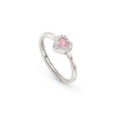Nomination ALLMYLOVE Ring aus 925er Silber, dazu 1 mit Cubic Zirkonia besetztes Herz (002_ROSA)