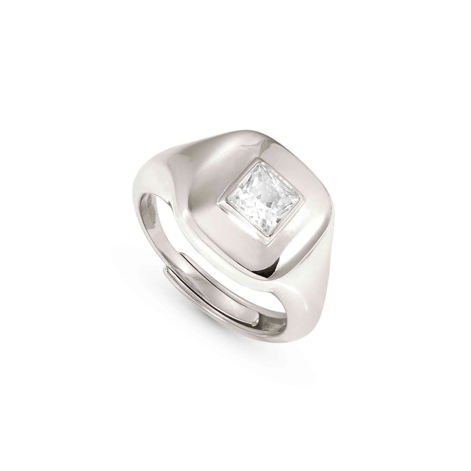 Nomination DOMINA Ring aus 925er Silber, mit Cubic Zirkonia verziert (036_(Quadrat)-004_Grosse 11)