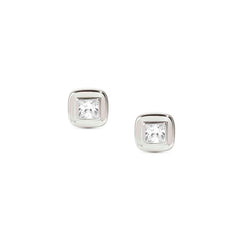 Nomination DOMINA Ohrstecker aus 925er Silber, mit Cubic Zirkonia verziert (036_(Quadrat))