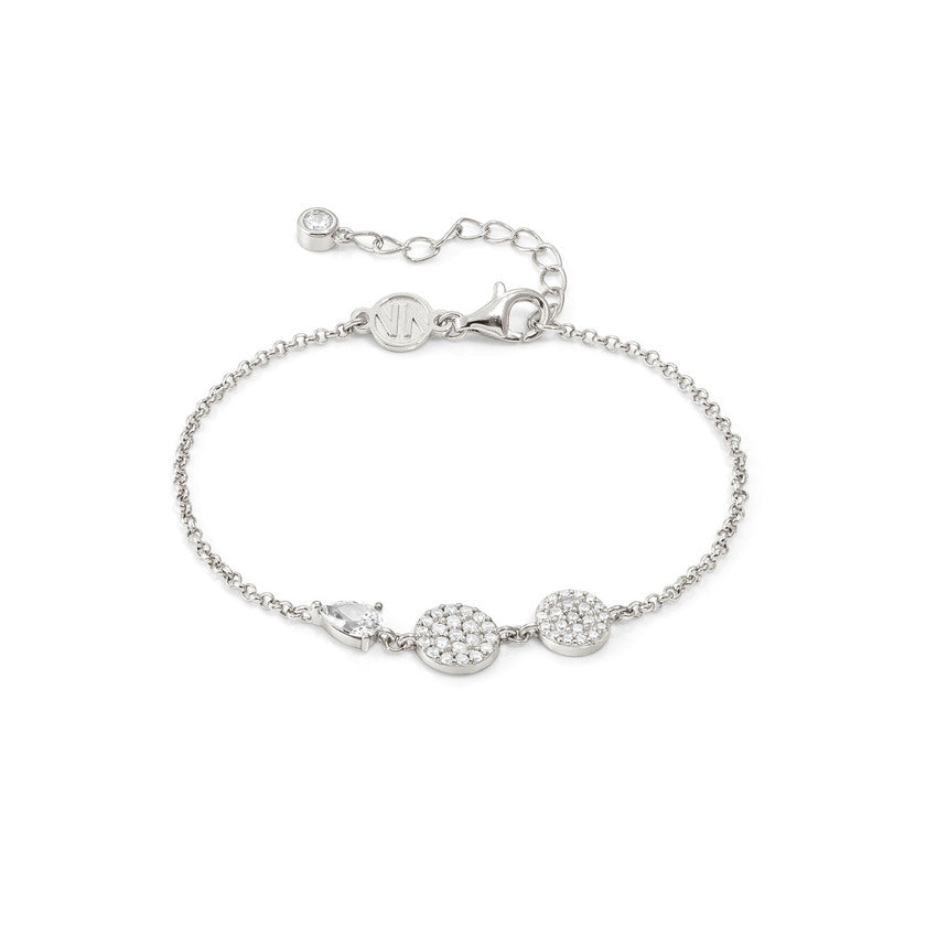 Nomination LUCENTISSIMA Armband aus 925er Silber, mit Cubic Zirkonia-Paves verziert (009_Silberner Kreis)