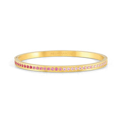 Nomination PRETTY BANGLES Armreif aus Edelstahl (Small), mit Cubic Zirkonia besetzt (021_(Rosa, Gelbgold))
