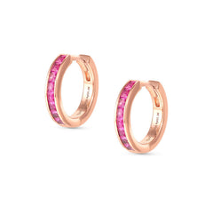 Nomination CARISMATICA Creolen aus 925er Silber, mit Cubic Zirkonia besetzt (032_(Rosa, Rosegold))