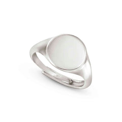 Nomination MESSAGGI D'AMORE Siegelring mit Gravur aus 925er Silber (016_(Kreis))