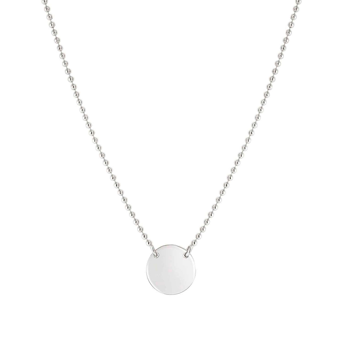 Nomination MESSAGGI D'AMORE Kugelhalskette mit individuell gravierter Plakette, aus 925er Silber (016_(Kreis))