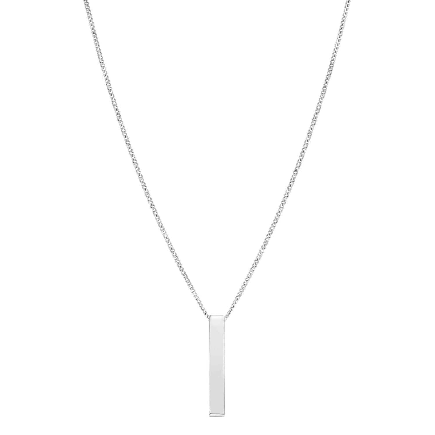 Nomination SEMPRE CON ME Halskette aus Edelstahl, dazu individuell gravierter Anhaenger (066_(Leiste))