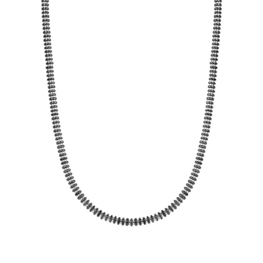 Nomination B-YOND HYPER EDITION Scheiben-Halskette aus Edelstahl (015_Schwarz)