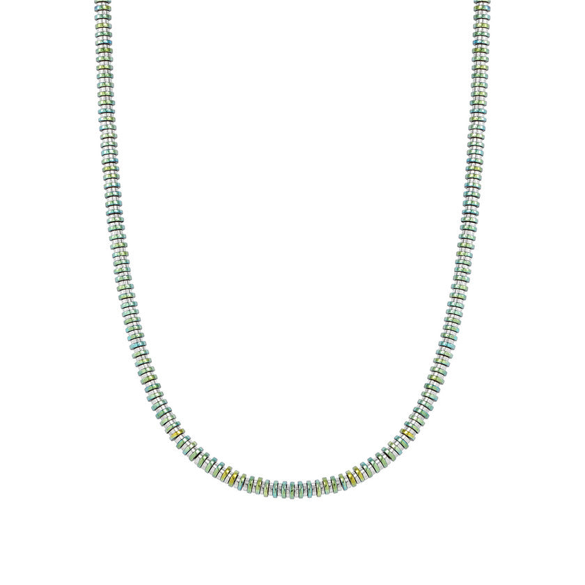 Nomination B-YOND HYPER EDITION Scheiben-Halskette aus Edelstahl (019_Gruen)