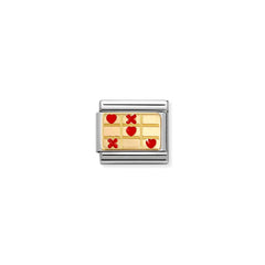Nomination COMPOSABLE CLASSIC PLAETTCHEN Edelstahl, Email und 18k gold (71_(Liebe gewinnt, Rot))