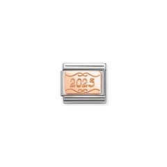 Nomination COMPOSABLE CLASSIC PLATTE aus Edelstahl, mit 9Kt Roseold verziert, (55_(2025))