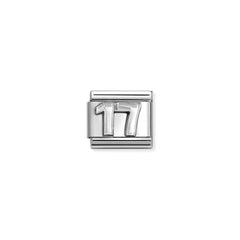 Nomination COMPOSABLE CLASSIC OXIDIERTE SYMBOLE aus Edelstahl, mit 925er Silber verziert, (76_(17))