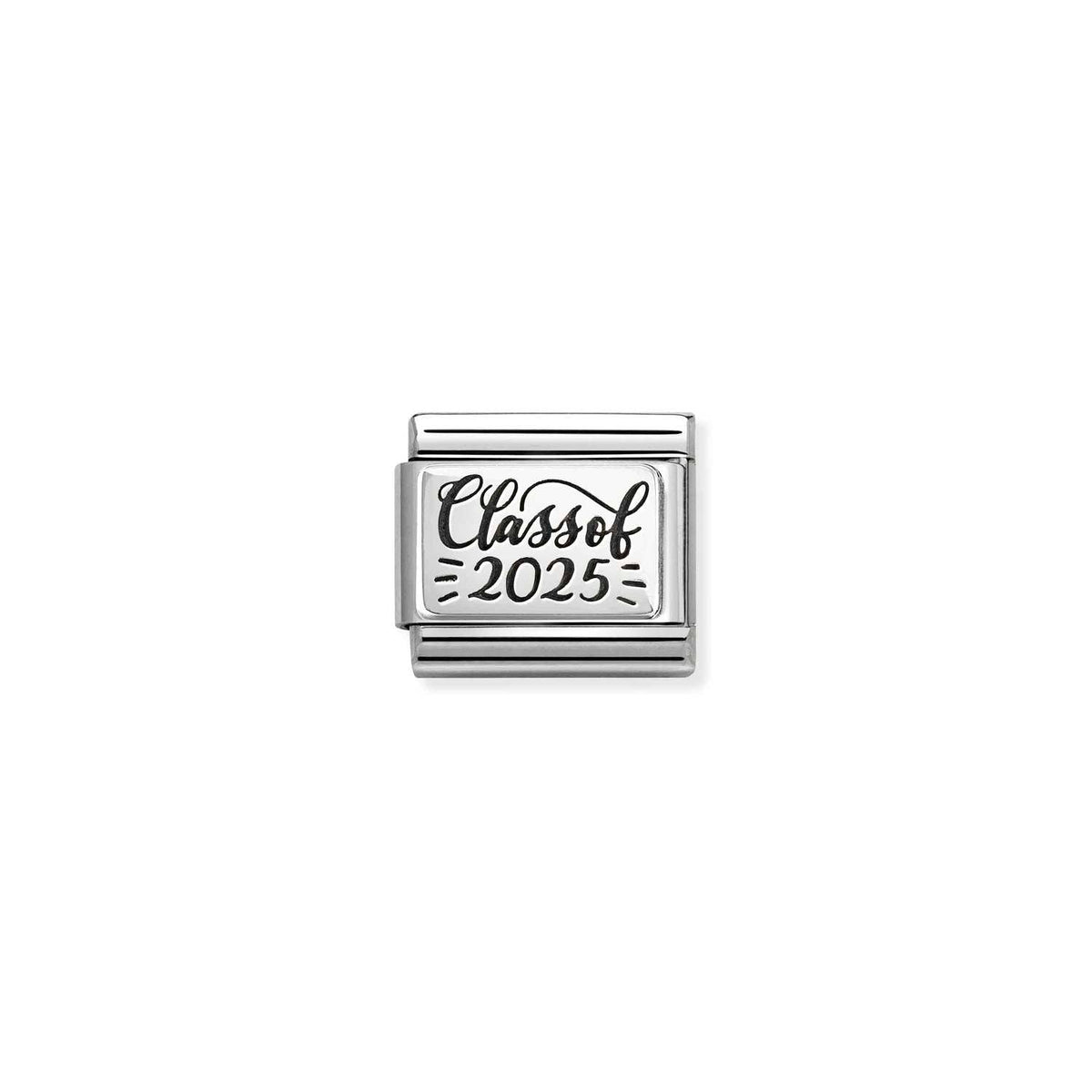 Nomination COMPOSABLE CLASSIC PLAETTCHEN aus Edelstahl, mit 925er Silber verziert, (65_(Class of 2025))