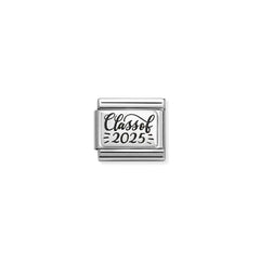 Nomination COMPOSABLE CLASSIC PLAETTCHEN aus Edelstahl, mit 925er Silber verziert, (65_(Class of 2025))