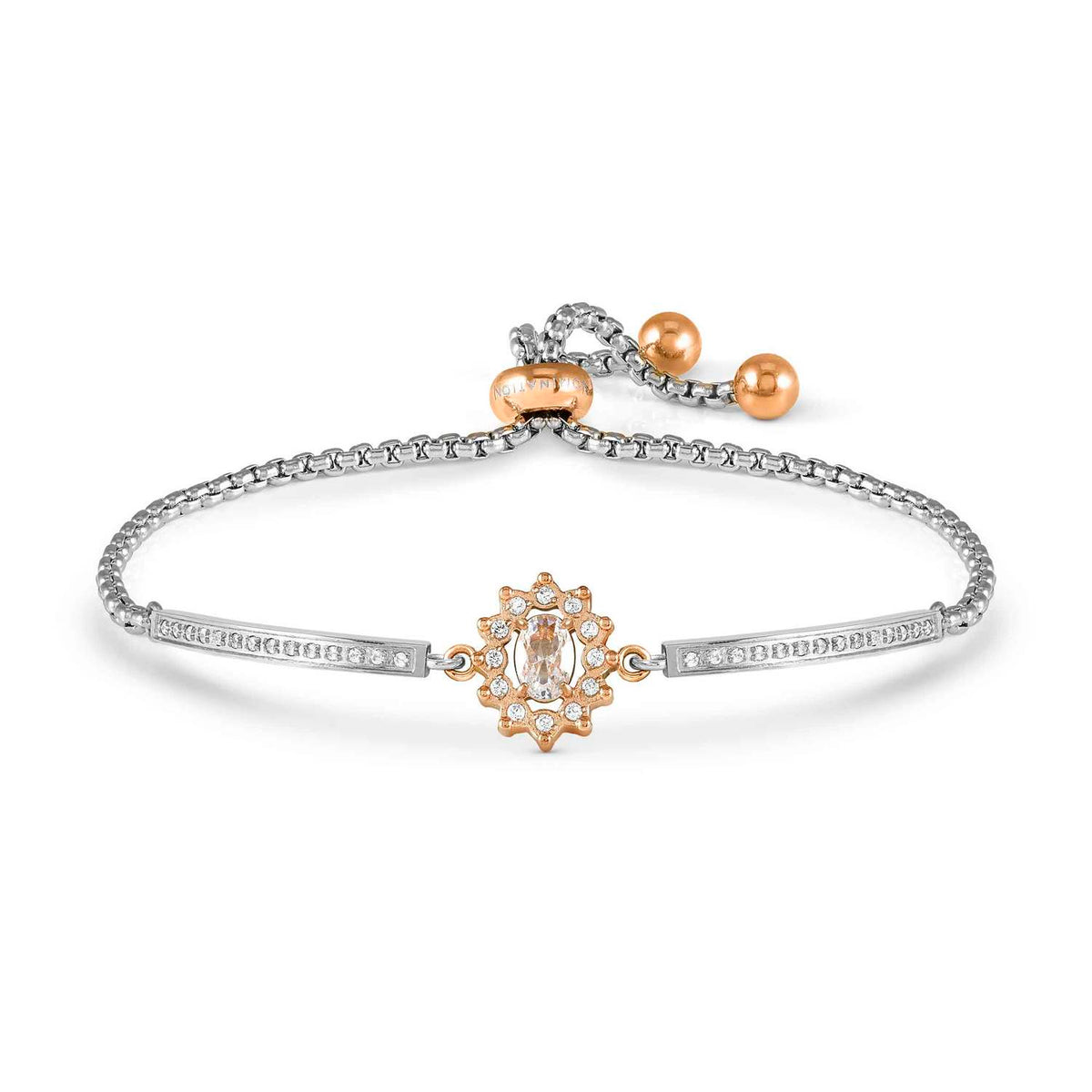 Nomination ROYALDREAM Armband aus Edelstahl, dazu rosé PVD-beschichtetes Schmuckelement, mit Cubic Zirkonia besetzt (039_(Royal))