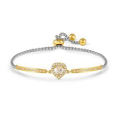 Nomination ROYALDREAM Armband aus Edelstahl, dazu gold PVD-beschichtetes Schmuckelement, mit Cubic Zirkonia besetzt (031_Herz)