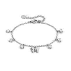 Nomination MYSOPHIE Armband aus Edelstahl, dazu mit Cubic Zirkonia verzierte Charm-Anhänger (010_Schmetterling)