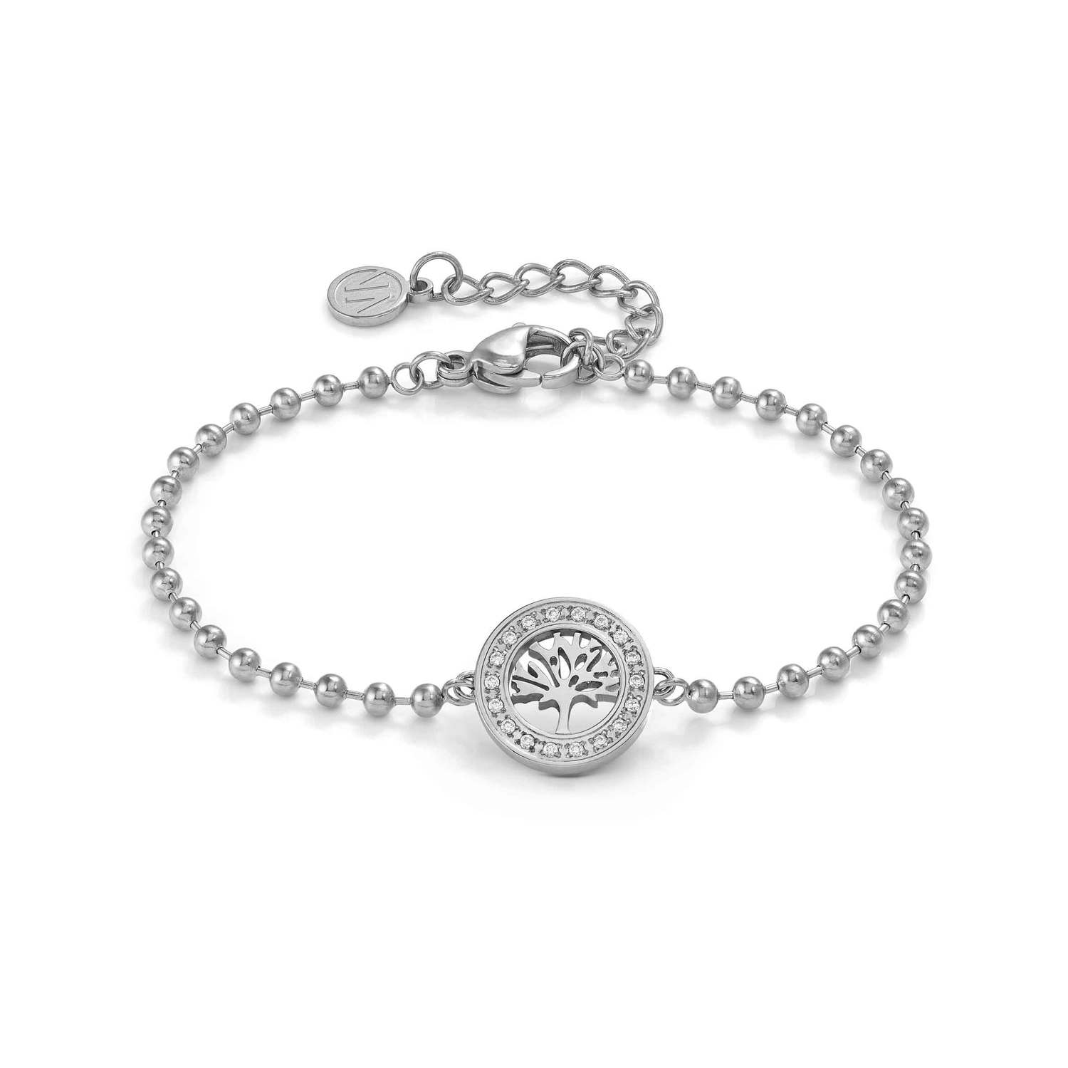 Nomination SOFFIO D'AMORE Armband aus Edelstahl, dazu mit Cubic Zirkonia besetztes Schmuckelement (017_Lebensbaum)